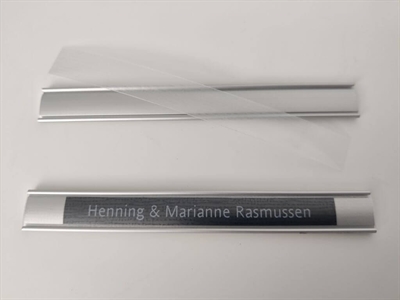 Aluminium skilt til 12 mm. DYMO strimmel.