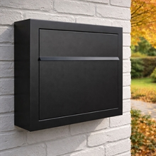 Sort ELEGANCE STANDARD postkasse - med skjult lås - klassisk design