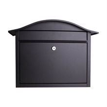 Smuk klassisk postkasse i sort lakering.