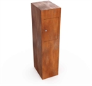 CORTEN stål postkasse model : Posta C1 fra front.