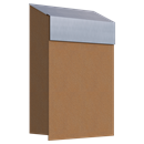 Lille postkasse i rust farvet lakering med brevklap i Rustfritstål - BabyBox.