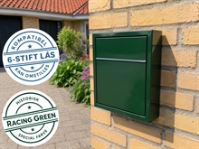 BASE Exclusive postkasse - RacingGreen - Dansk 6 Stift lås