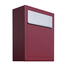 Rød BASE postkasse - med indkast i rustfrit stål - klassisk design