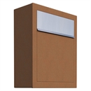 Rust BASE postkasse - med indkast i rustfrit stål - klassisk design