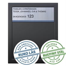 BASE Exclusive postkasse - med RUKO lås - Rustfrit stål indkast