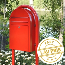 Postkassesæt m. Stander - Rød BobiClassic postkasse