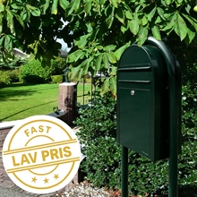 Postkassesæt m. Stander - SORT-GRØN BobiClassic-S postkasse