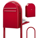 Postkassesæt m. Stander - Rød BobiClassic-B postkasse