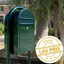 Postkassesæt m. Stander - SORT-GRØN BobiClassic postkasse