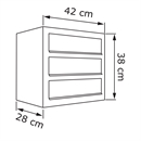 Måltegning af sektion med 3 enheder - CUBE.