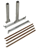 ME-FA Easy Mounting kit til postkassestander - de lodrette rør følger med standeren, er blot vist for at vise samling.