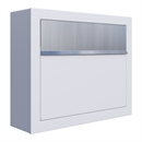 Hvid ELEGANCE postkasse med rustfritstål indkast - med skjult lås - klassisk design
