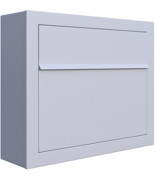 Hvid ELEGANCE postkasse - med skjult lås - klassisk design