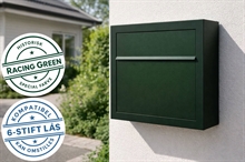 ELEGANCE EXCLUSIVE postkasse - Dansk 6 stift lås - Klassisk RacingGreen lakering