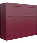 Rød ELEGANCE postkasse - med skjult lås - klassisk design