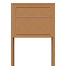 Rustfarvet postkassestander til Elegance postkasse.