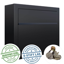 ELEGANCE EXCLUSIVE postkasse - med 6-stift lås - smukt klassisk design