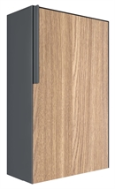 Antracit FARO design postkasse med træ front - med skjult lås