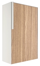 Hvid FARO design postkasse med træ front - med skjult lås