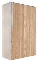 Rustfrit Stål FARO design postkasse med træ front - med skjult lås