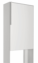 Hvid FARO design postkasse med stander