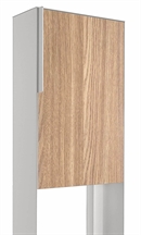 Hvid FARO design postkasse med Laminat front - Inkl. Stander