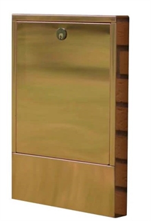 Inspektionslem i kobber til mur veller mursøjle.