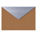 Rust farvet design postkasse med brevindkast i rustfrit stål.