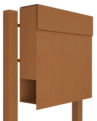 Rust postkasse - klassisk design - Manhattan - med stander