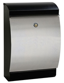 Penguin postkasse sort med galvaniseret front.