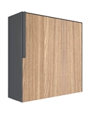 Antracit Kvadratisk PORTO design postkasse - med Laminat front