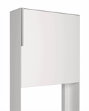 Hvid Kvadratisk PORTO design postkasse med Stander