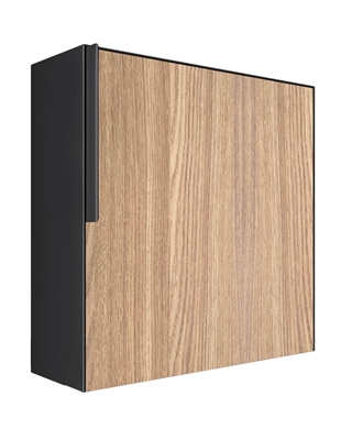 Sort Kvadratisk PORTO design postkasse - med Laminat front