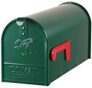 Amerikaner postkasse i grøn lakering.