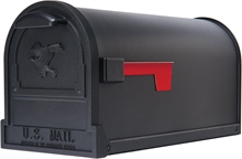 Stor US-MAIL postkasse ARLINGTON - SORT - Kan bruges til småpakker