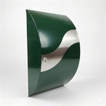 MEFA Wave Postkasse - RacingGreen lakering - Rustfri Bølge