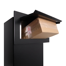 Indbygnings Pakkepostkasse  med justerbar Dybde SORT - XXL